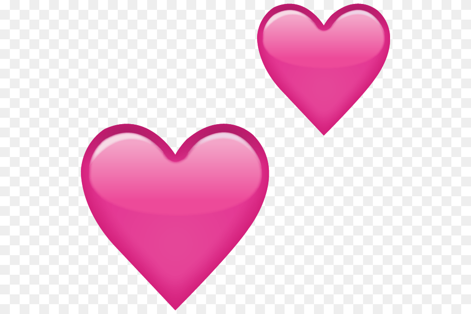 Download Two Pink Hearts Emoji Icon Emoji Island, Heart, Smoke Pipe Png Image