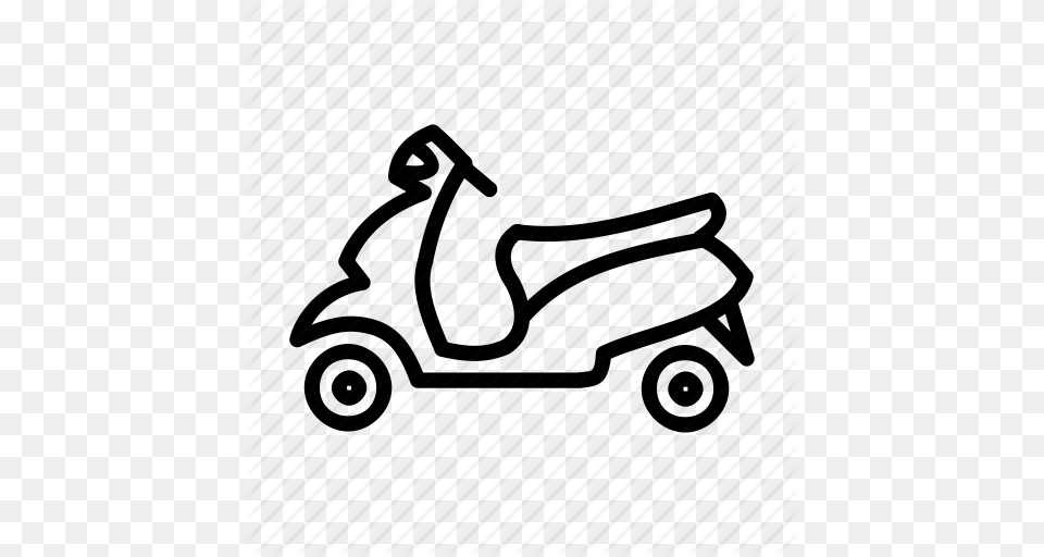 Download Two Wheeler Outline Clipart Two Wheeler Motorcycle Clip, Transportation, Vehicle, Scooter Png