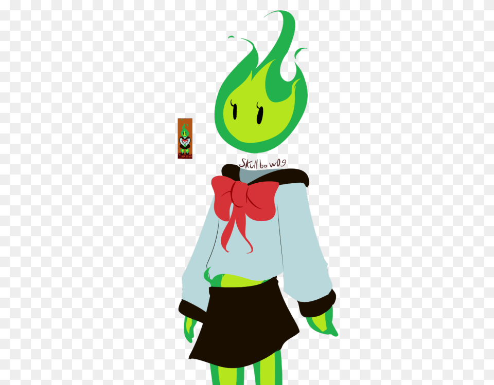 Undertale Green Flame Girl, Art, Graphics, Person, Book Free Png Download