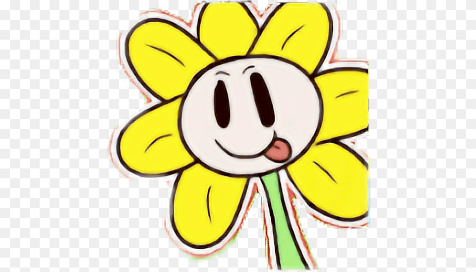 Download Undertaleflowey Undertale Outline Of Sun Flower, Daisy, Plant, Baby, Person Free Transparent Png