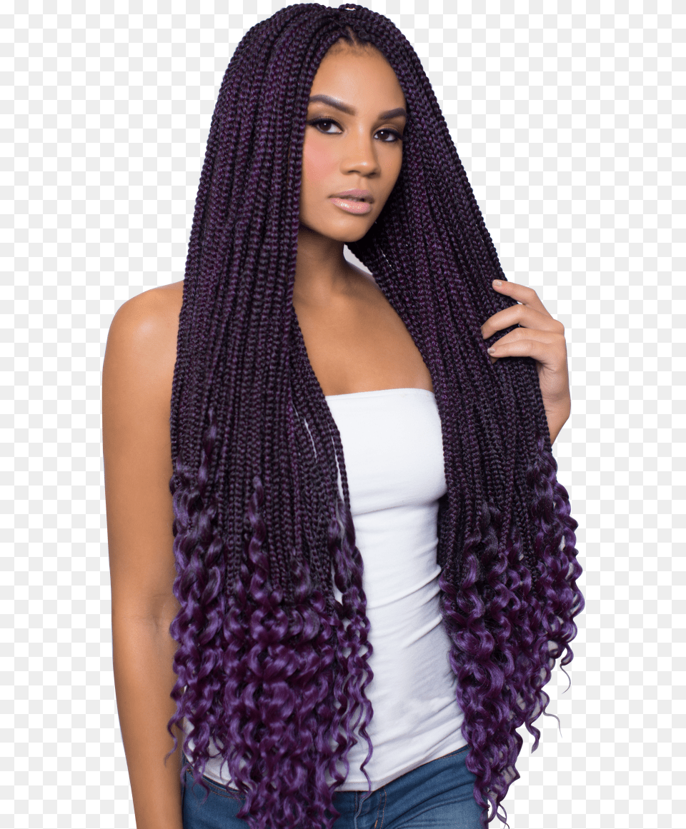 Download Urban Beauty 2x Real Box Braid Crochet Box Braids Hair, Person, Adult, Woman, Female Free Transparent Png