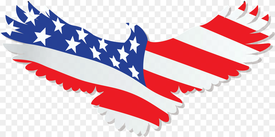Download Usa Eagle Silhouette Of American Eagle, American Flag, Flag Png Image