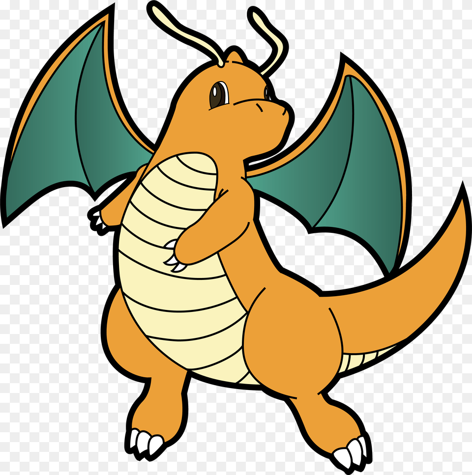 Download Vector Freeuse Stock Clipart At Getdrawings Pokemon Dragonite Hd, Cartoon Png Image