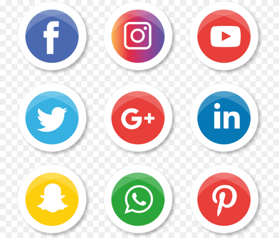 Download Vector Media Icons Set Logo Illustrator Social Media Icons White, Symbol, Text, Number, Scoreboard Png