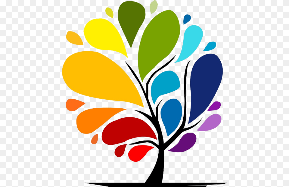 Download Vector Rainbow Tree Ten Core Life Skills, Art, Floral Design, Graphics, Modern Art Png