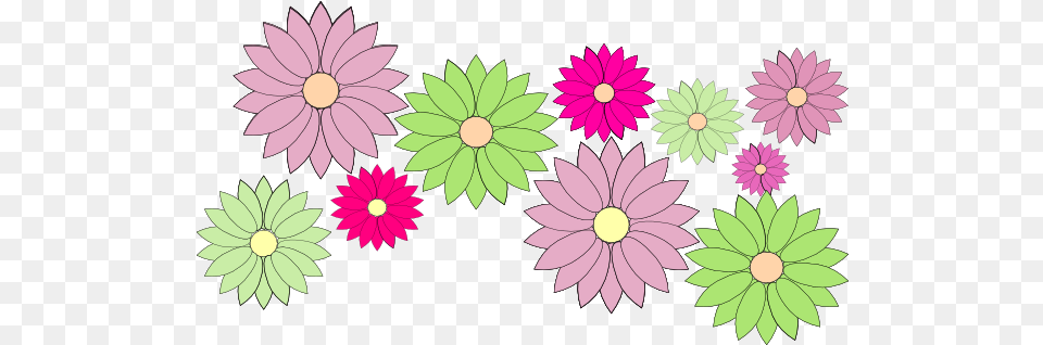 Download Vector Transparent Stock Daisy Clip Art Flower Daisy Chain Clip Art, Purple, Plant, Dahlia, Pattern Png Image