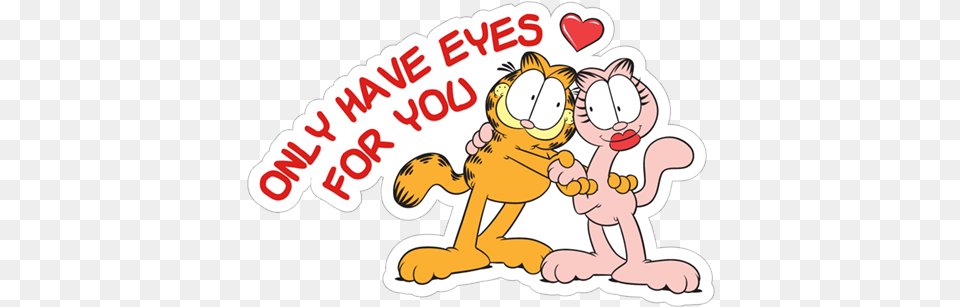 Download Viber Sticker Garfield Love Garfield Love Happy, Baby, Person, Cartoon Free Transparent Png