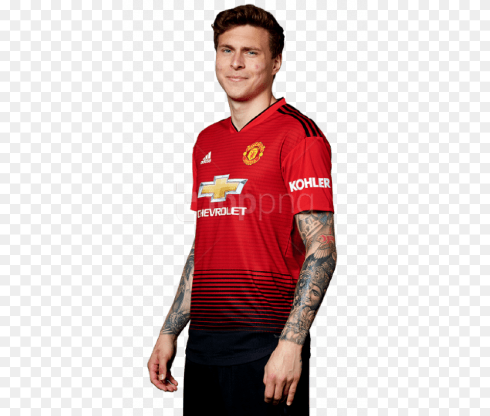 Download Victor Lindelof Images Background Victor Lindelof, Clothing, Person, Shirt, Skin Free Png