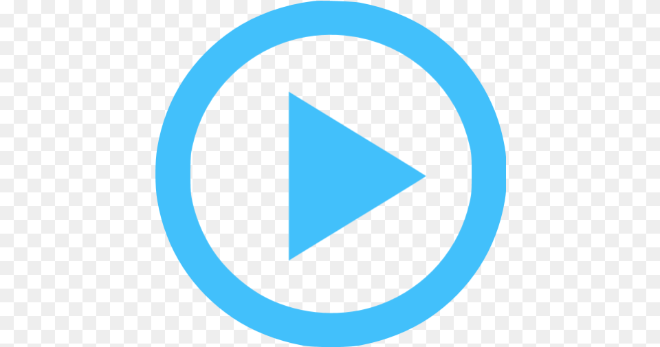 Download Video Icon Dlpngcom Video Play Icon Blue, Triangle, Disk Free Png