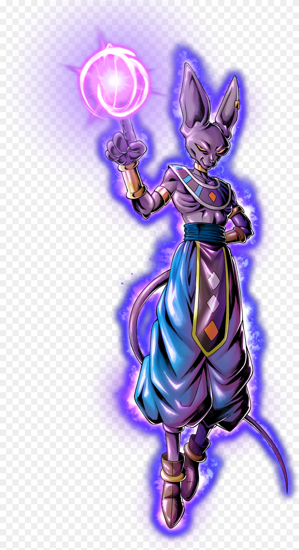 Download View Fullsize Beerus Image Purple Guy In Dragon Ball Z, Book, Comics, Publication, Light Free Transparent Png