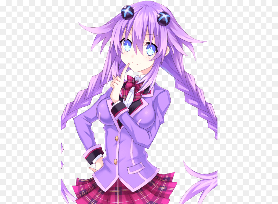 Download View Samegoogleiqdbsaucenao Anime Girl With Purple Hair And Purple Eyes, Book, Comics, Publication, Baby Png Image