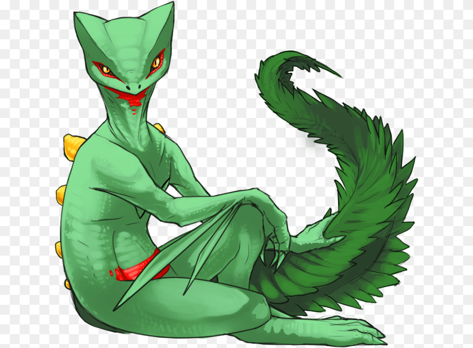 Download View Sceptile Pokemon Realistic Sceptile Art, Adult, Female, Person, Woman Free Png