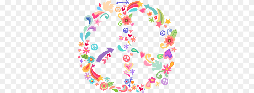 Download Vinilo Decorativo Paz Hippie Simbolo Da Paz Colorido, Art, Floral Design, Graphics, Pattern Png