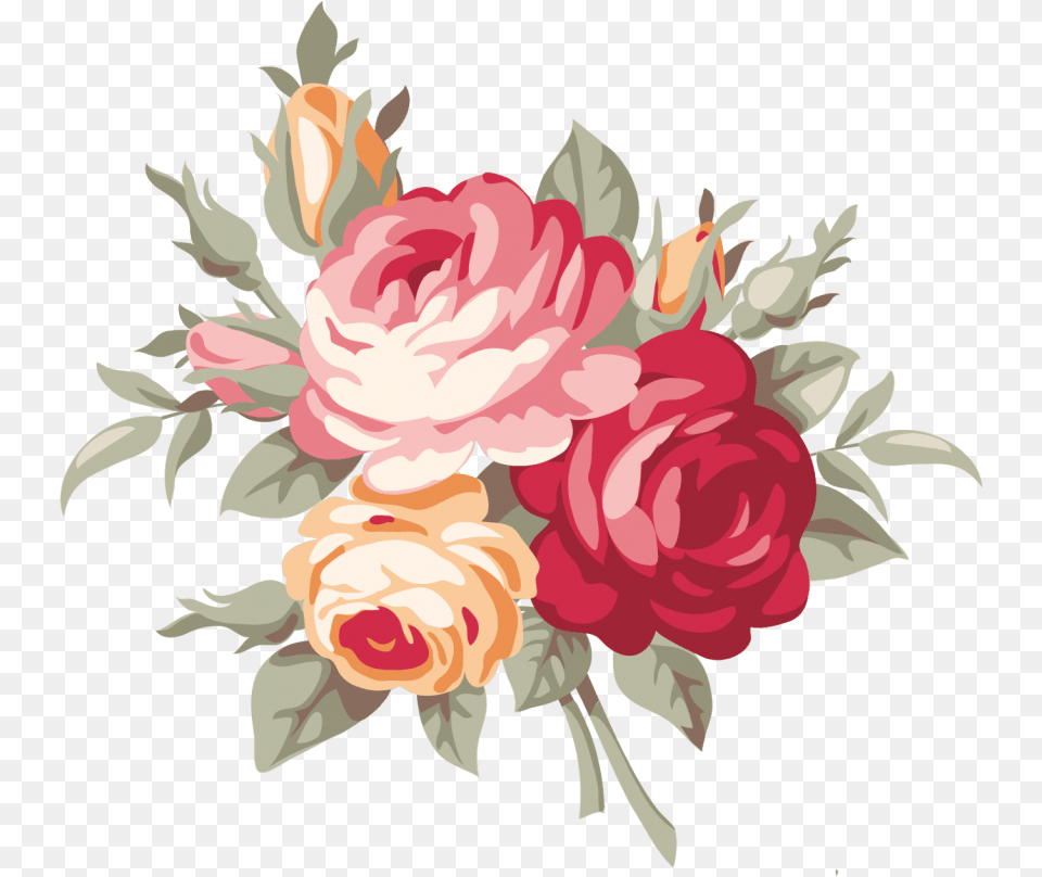 Download Vintage Rose Images Background Flower Aesthetic, Art, Plant, Pattern, Graphics Free Transparent Png