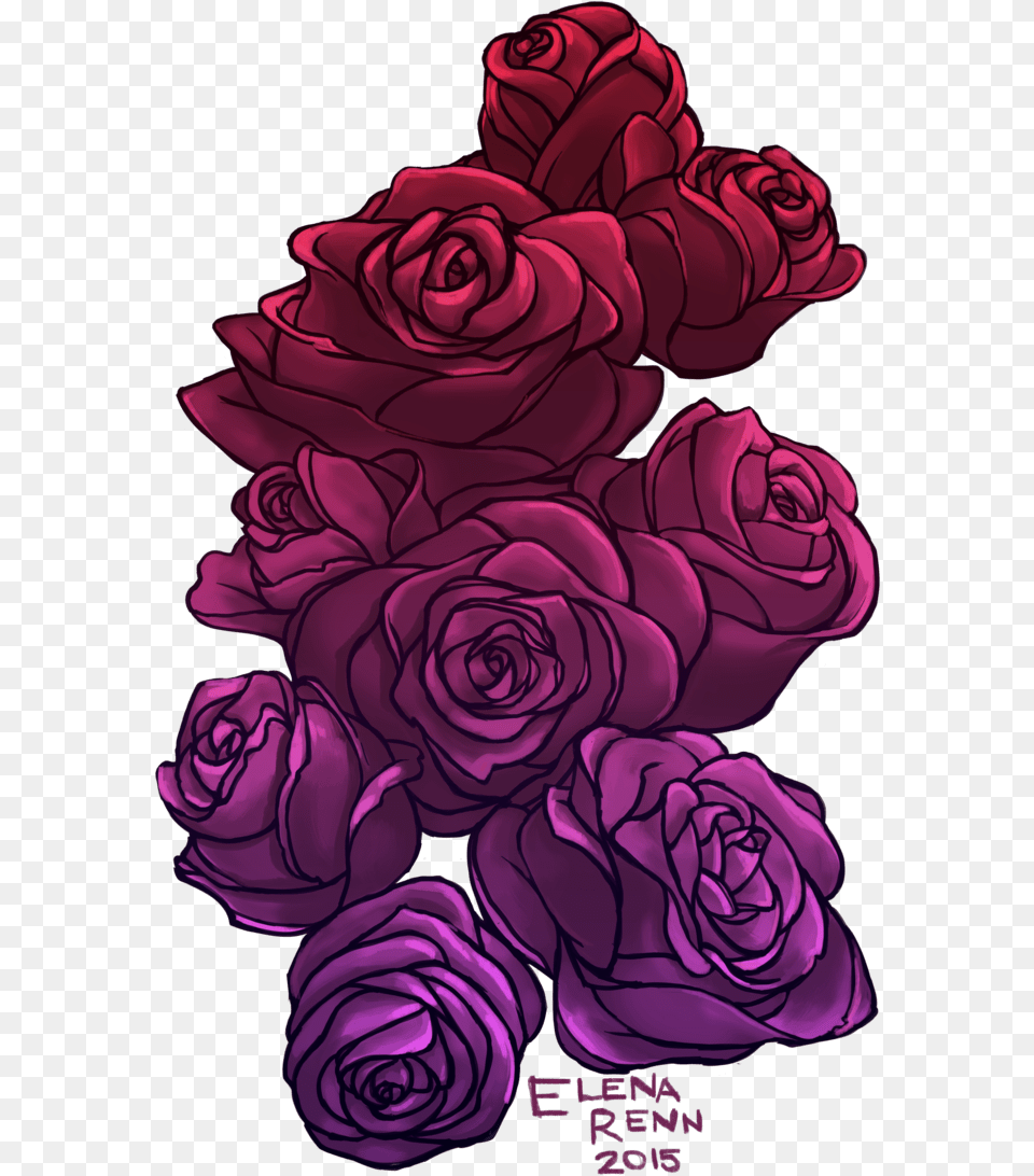 Violet Drawing Rose Purple Flower Drawing Digital Flower Drawing, Plant, Pattern, Art, Graphics Free Png Download