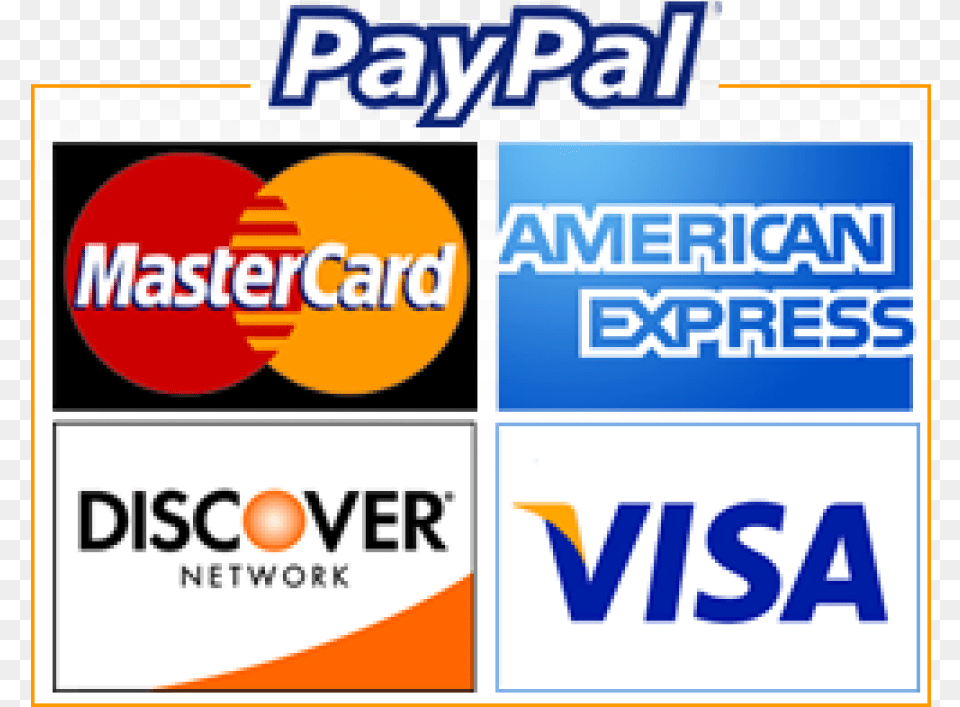 Download Visa Mastercard Discover American Express Credit Cards Accepted Paypal, Logo, Text, Scoreboard, Credit Card Free Png