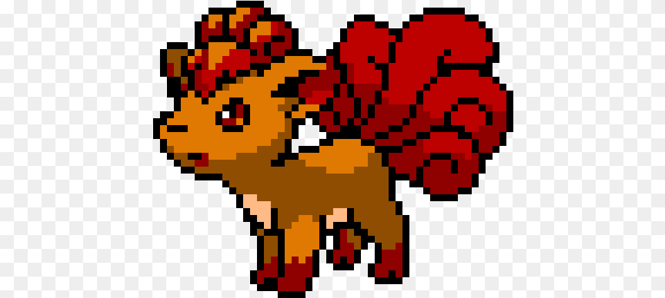 Download Vulpix 16 Bit Pokemon Sprite Full Size Vulpix Pixel Art Minecraft, Scoreboard, Qr Code Png Image