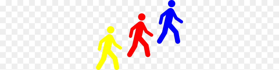 Download Walking Man Colors Clipart, Person, Light, Sign, Symbol Free Transparent Png