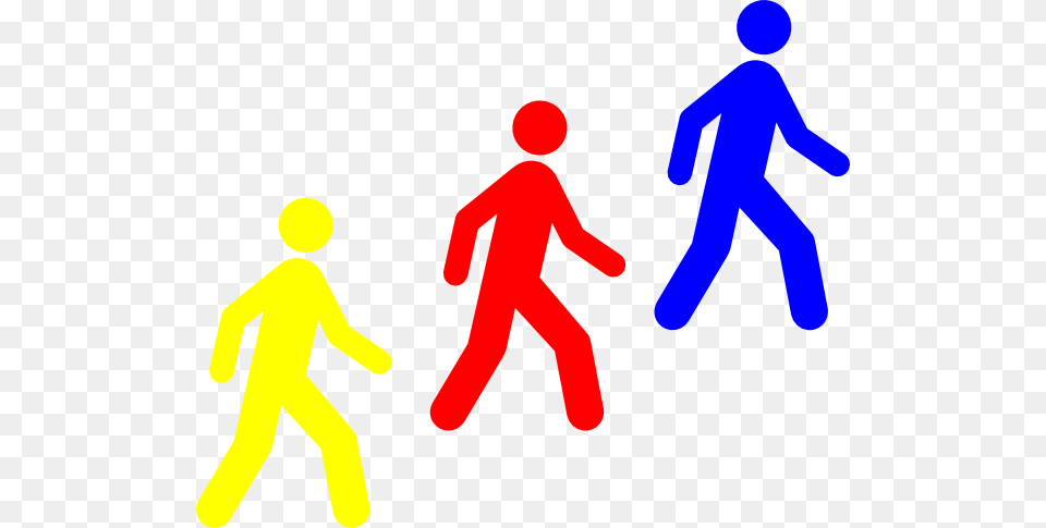 Download Walking Man Colors Clipart, Sign, Symbol, Person, Boy Png Image