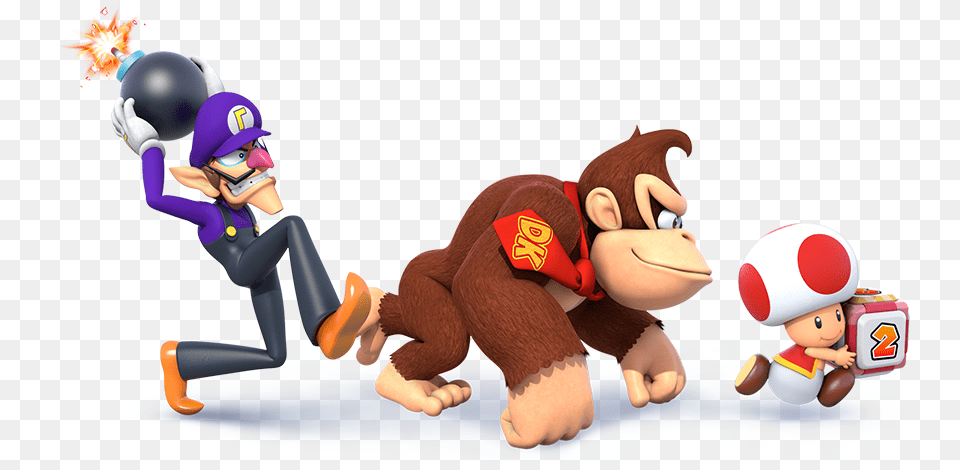 Download Waluigi Character Art Donkey Kong Mario Party Star Rush, Baby, Person, Game, Super Mario Free Transparent Png