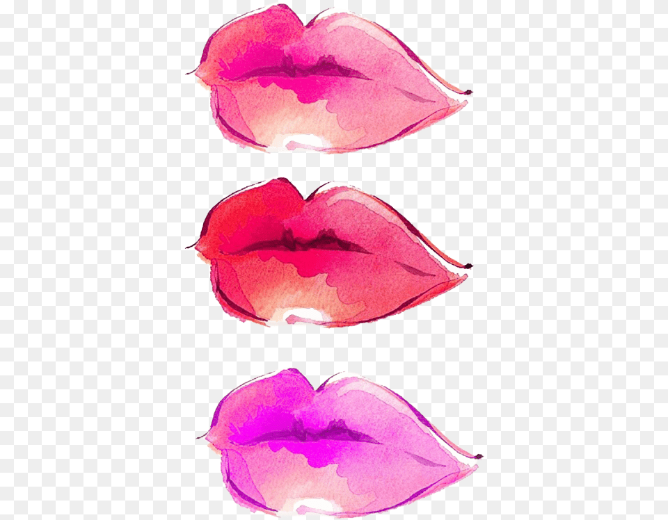Water Color Lips Watercolor Lip Full Watercolour Lips, Flower, Petal, Plant, Rose Free Png Download