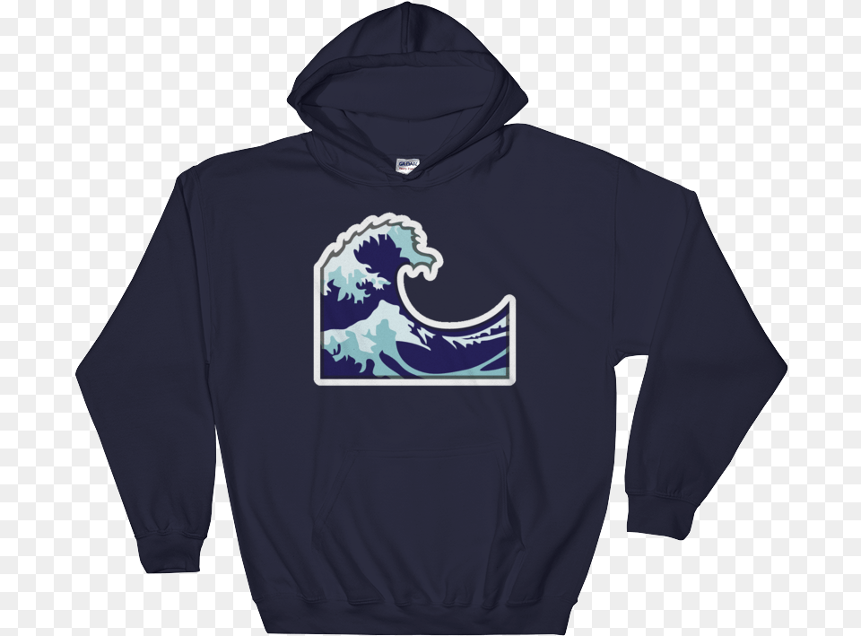 Download Water Wave Just Emoji Super Depressed Hoodie Love Moschino Sweatshirt, Clothing, Hood, Knitwear, Sweater Free Png