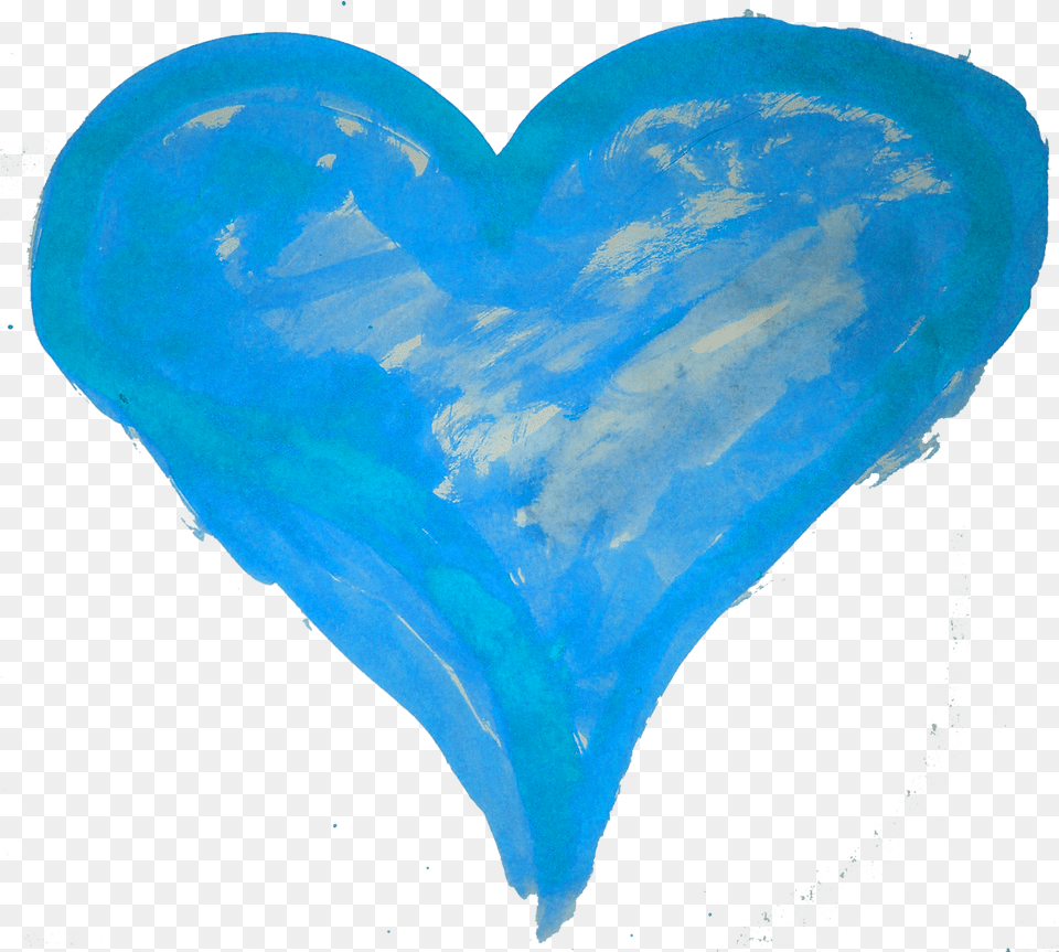 Download Watercolor 1 Transparent Watercolor Blue Heart, Animal, Fish, Sea Life, Shark Png Image
