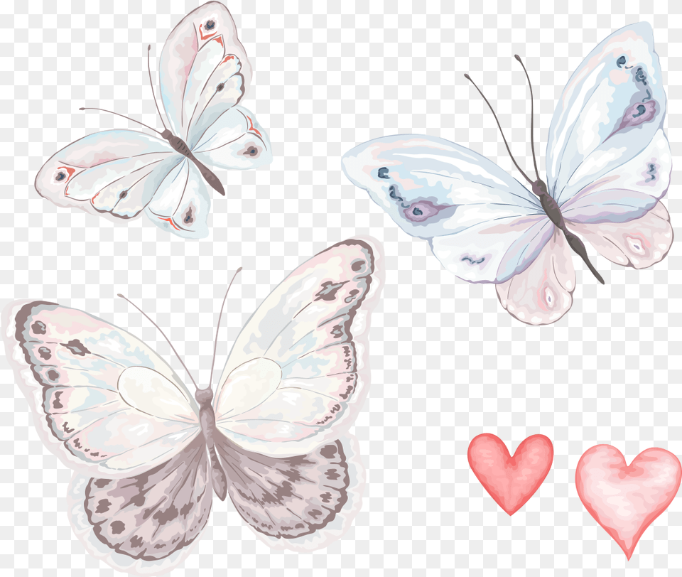 Download Watercolor Butterfly Fly Cartoon Hand Painted Flying Pink Watercolor Butterfly, Art Png