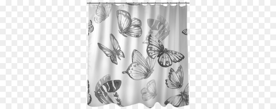 Download Watercolor Butterfly Vector Pattern Shower Curtain Watercolor Butterflies, Shower Curtain, Adult, Bride, Female Free Transparent Png