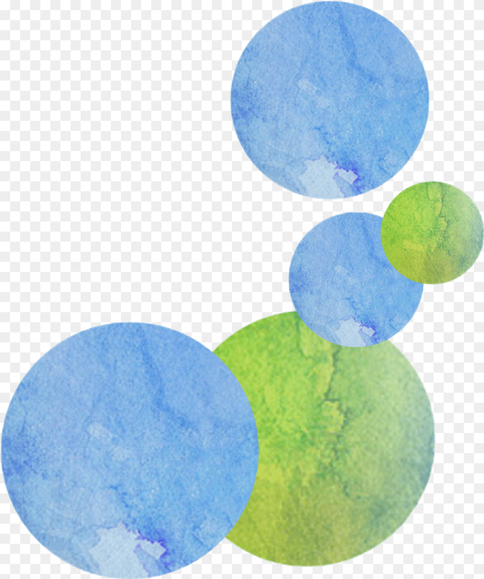 Download Watercolor Circles Green Blue Watercolor Circles, Sphere, Astronomy, Planet, Outer Space Png