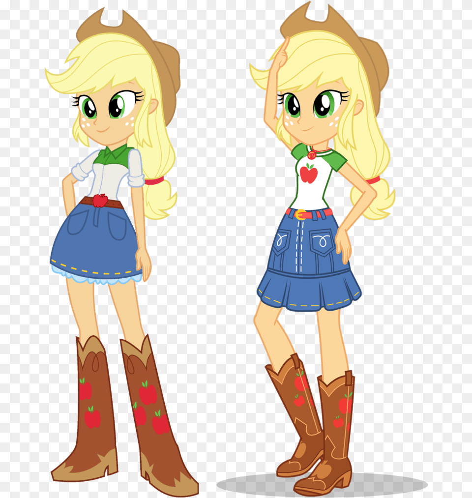 Download Watercolor Girls Clipart Applejack Costume Equestria Girl, Book, Comics, Person, Publication Free Png