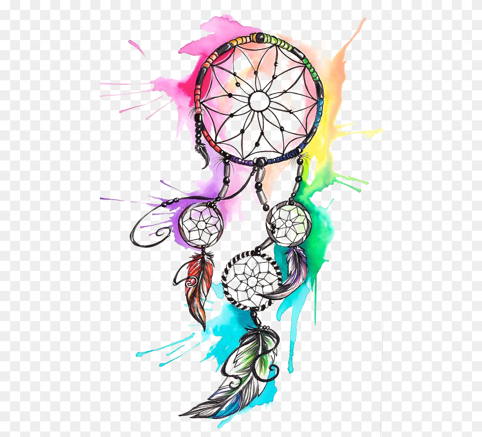 Watercolor Tattoo Dreamcatcher Dream Catcher Drawing Ideas, Art, Graphics, Machine, Spoke Free Png Download