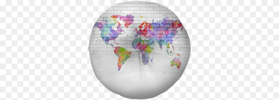 Download Watercolor World Map Ymca Around The World, Art, Painting, Brick, Astronomy Png