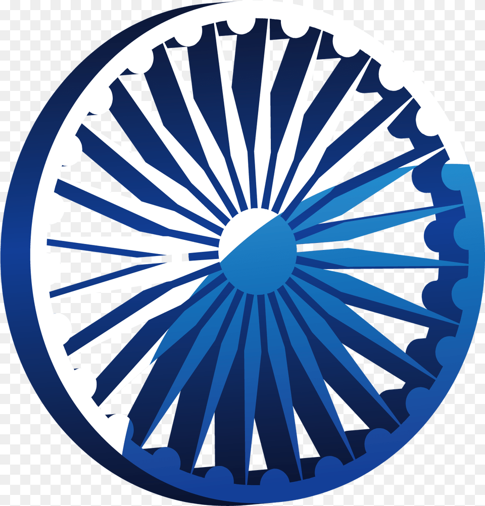 Download Wheel Art Of India Flag Vector Car Clipart Indian Flag Ashok Chakra, Machine, Spoke, Amusement Park, Ferris Wheel Png