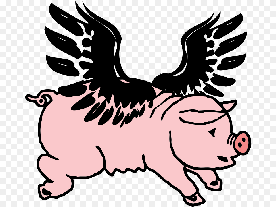 When Pigs Fly Pigs Might Fly Idiom, Animal, Pig, Mammal, Hog Free Png Download