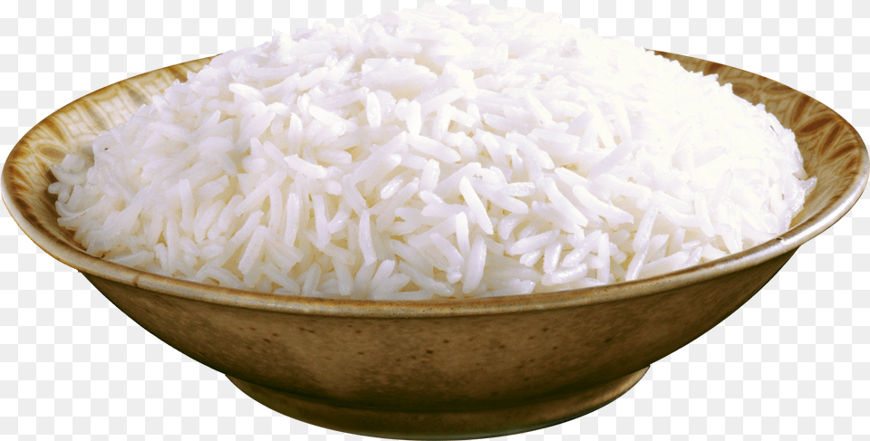 Download White Basmati Jasmine Bowl Of Rice, Food, Grain, Produce Png Image