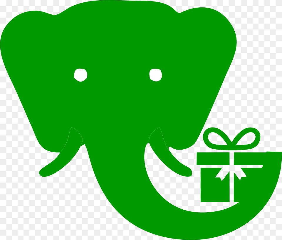 White Elephant Express Clip Art, Green, Animal, Wildlife Free Png Download