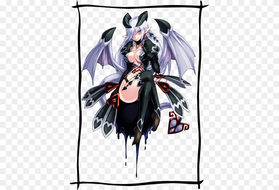 Download White Haired Succubus Anime Monster Girl Encyclopedia Lilim, Adult, Person, Female, Woman Free Png