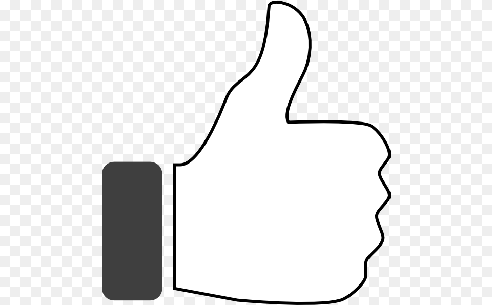 Download White Thumbs Up Transparent Thumbs Up On Black, Body Part, Clothing, Finger, Glove Png Image