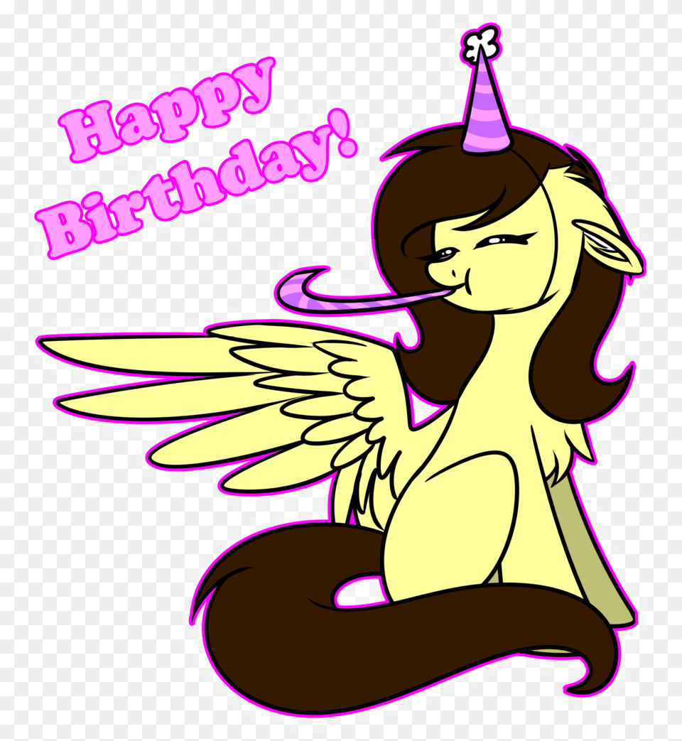 Download Whitehershey Female Happy Birthday Hat Mare Oc Illustration, Purple, Face, Head, Person Png