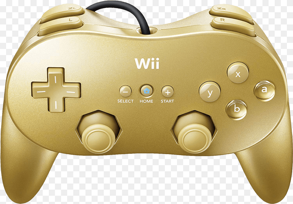 Download Wii Classic Controller Goldeneye Hd Gold Wii Pro Controller, Electronics, Electrical Device, Switch Free Transparent Png