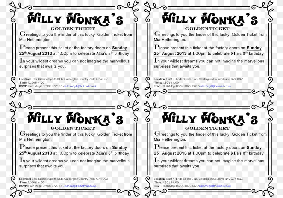Download Willy Wonka Golden Ticket Border Clipart The Rushing Through Work Speeding Ticket, License Plate, Transportation, Vehicle, Text Png