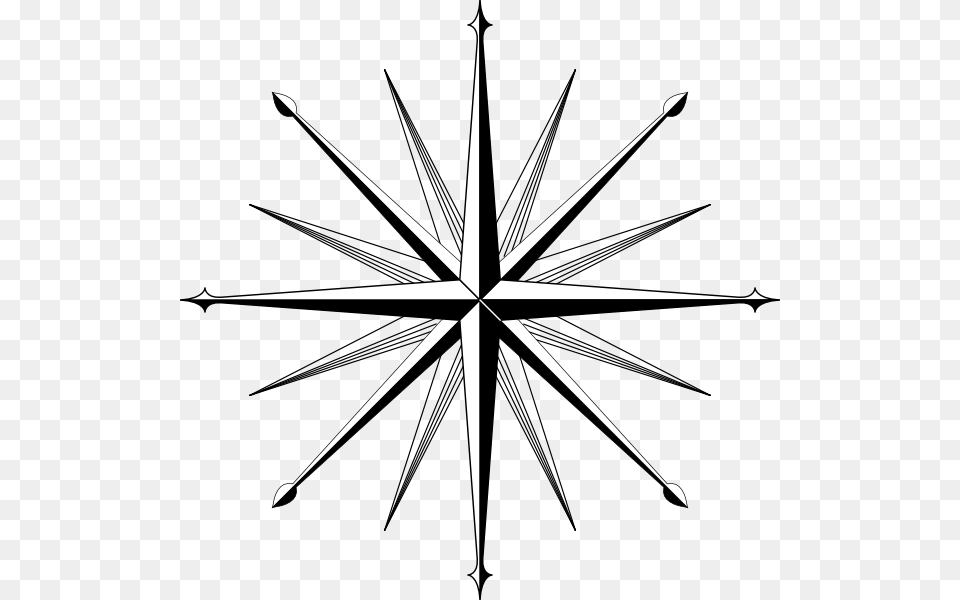 Download Wind Rose Compass Rose Clipart, Bow, Weapon Png Image