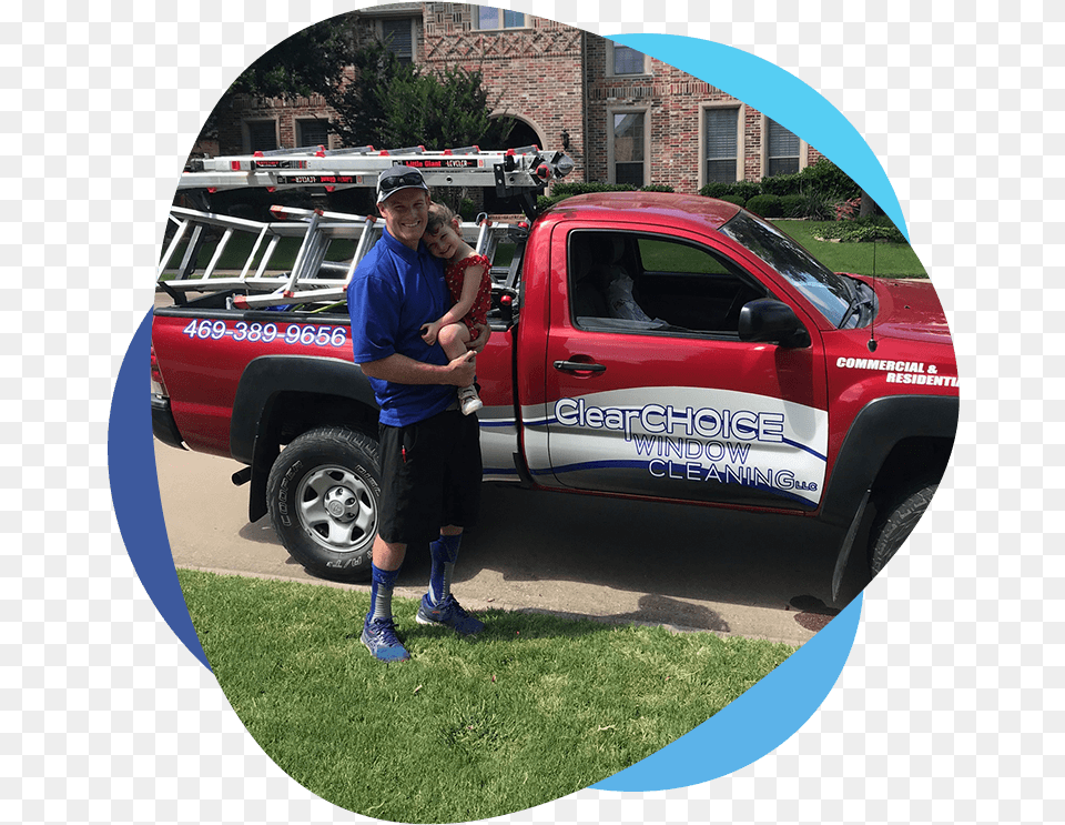 Download Window Cleaner In Frisco Texas Pickup Truck, Person, Vehicle, Transportation, Wheel Free Transparent Png