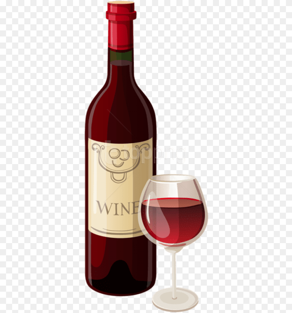 Download Wine Bottle And Glass Vector Wine Bottle Clipart, Alcohol, Beverage, Liquor, Red Wine Png Image