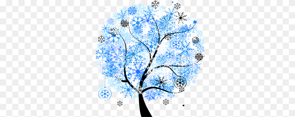 Download Winter Tree Blue And Black Tree Cotton And Arbol De Invierno, Art, Pattern, Floral Design, Graphics Png Image