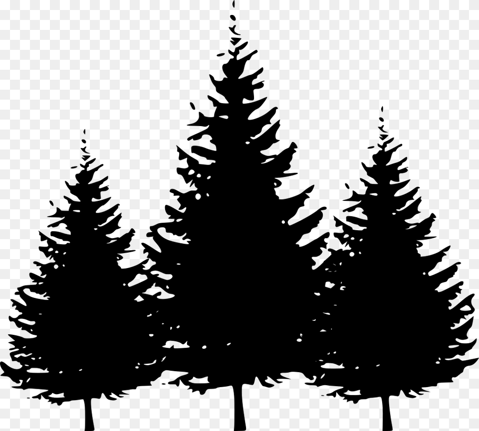 Winter Trees Silhouette Vector, Gray Free Png Download