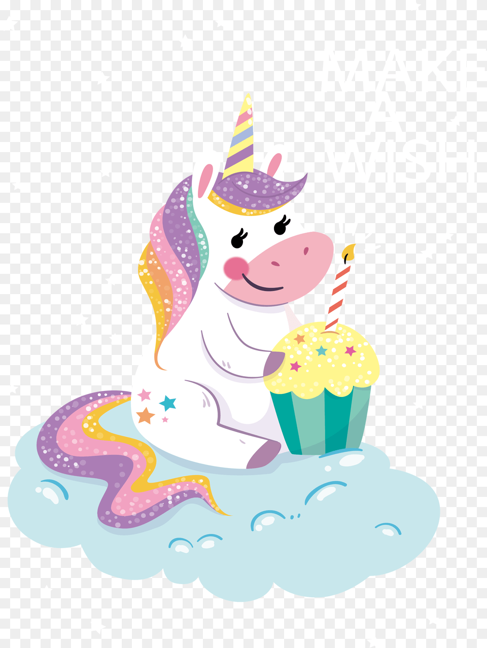 Download Wishing Birthday Euclidean Vector Unicorn Party Birthday Unicorn Clip Art, Person, People, Advertisement, Food Png Image