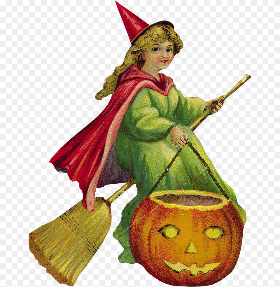 Download Witch For Free Vintage Halloween Cards, Person, Face, Head, Festival Png Image