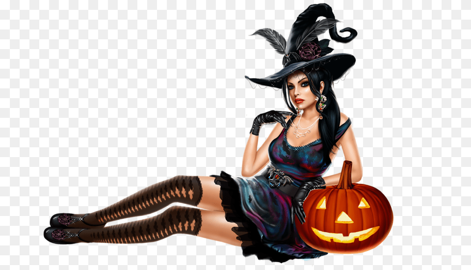 Witch Image Halloween Witches On Background, Adult, Person, Woman, Female Free Png Download